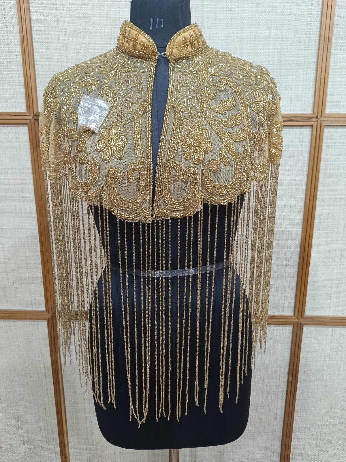 Golden Long Sequins Cape for Women | Designer Party Wear Blouse for Wedding – Pashloom™