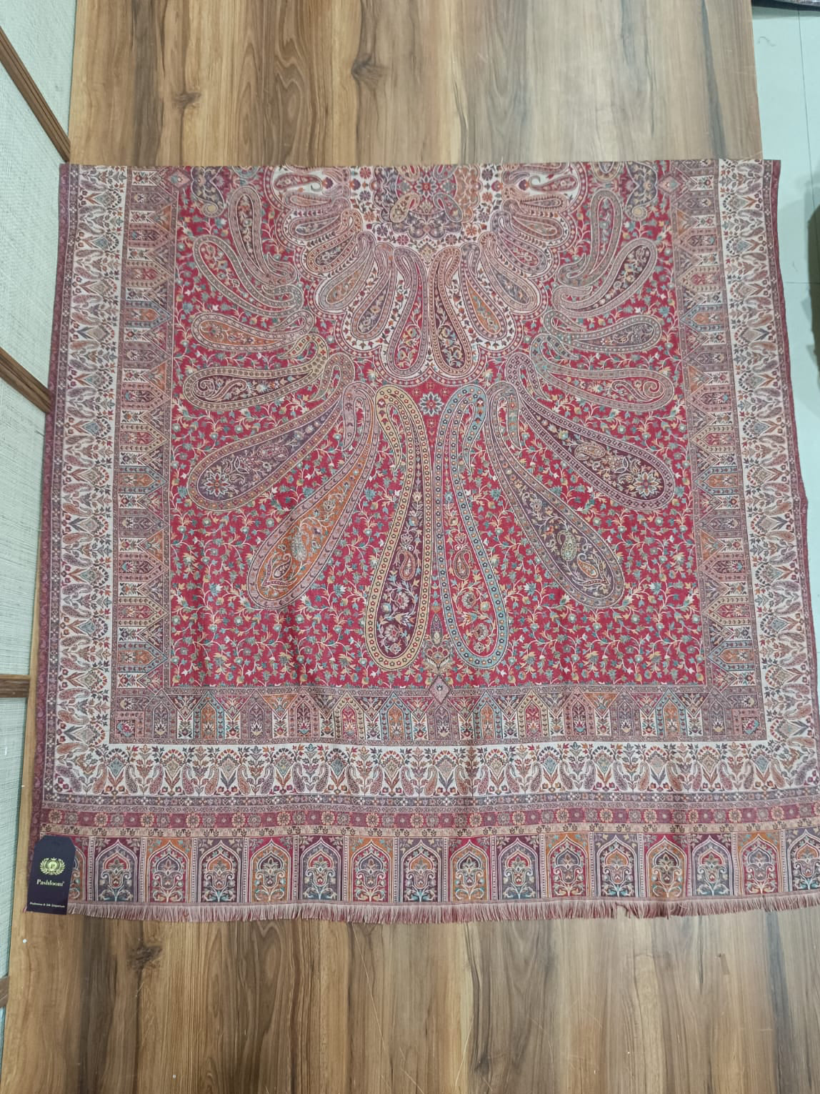 Pashloom multicolor wool shawl for wedding and festive gifting, product image 1