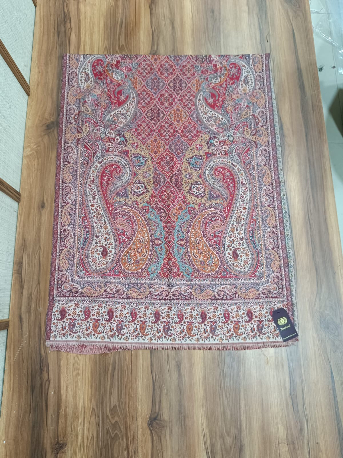 Pashloom multicolor wool stole for wedding gifting, product image 2