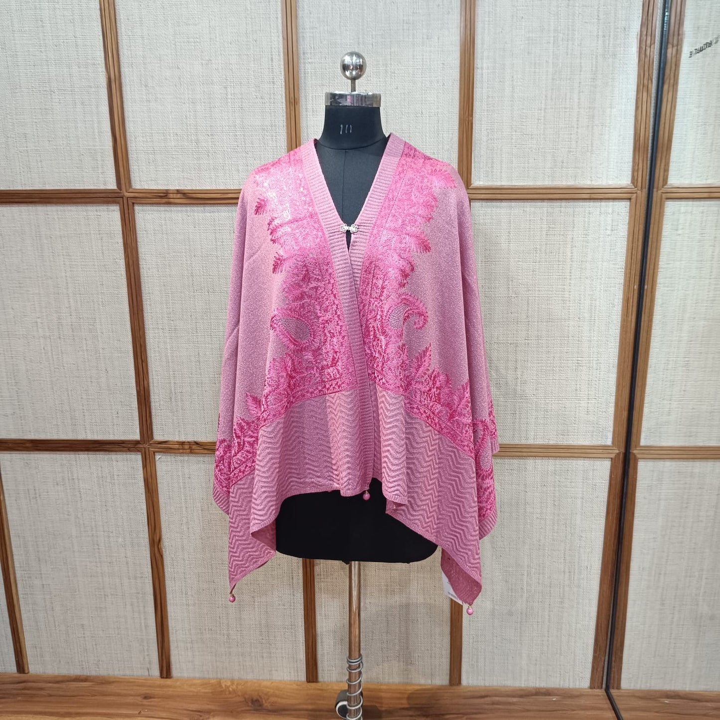 Convertible Knitted Shrug-cum-Stole | Free Size Winter Wear