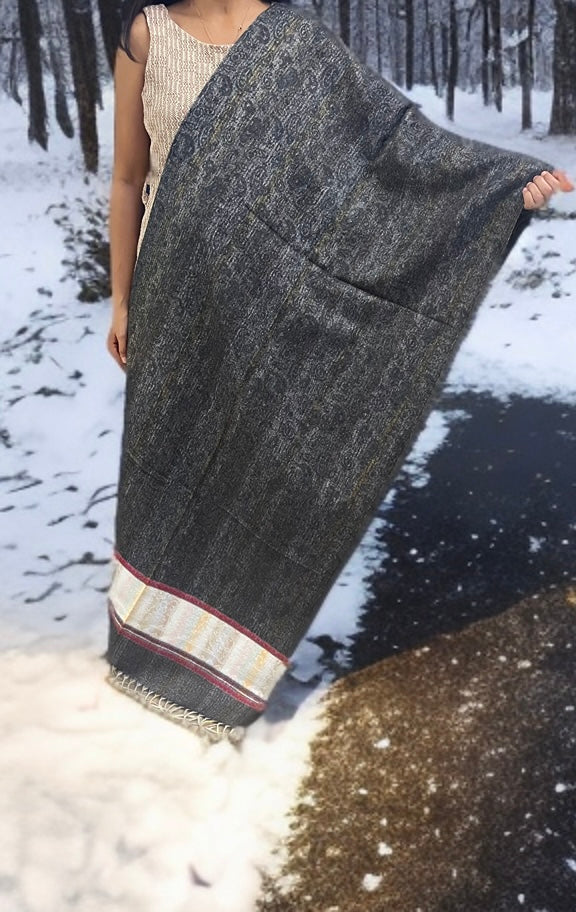 Grey Color Warm & Stylish Woolen Stoles for Women