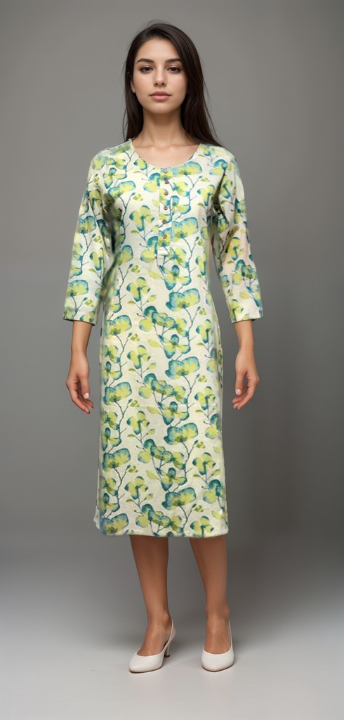 Premium Cotton Floral Printed Women Kurti Best for office & casual wear