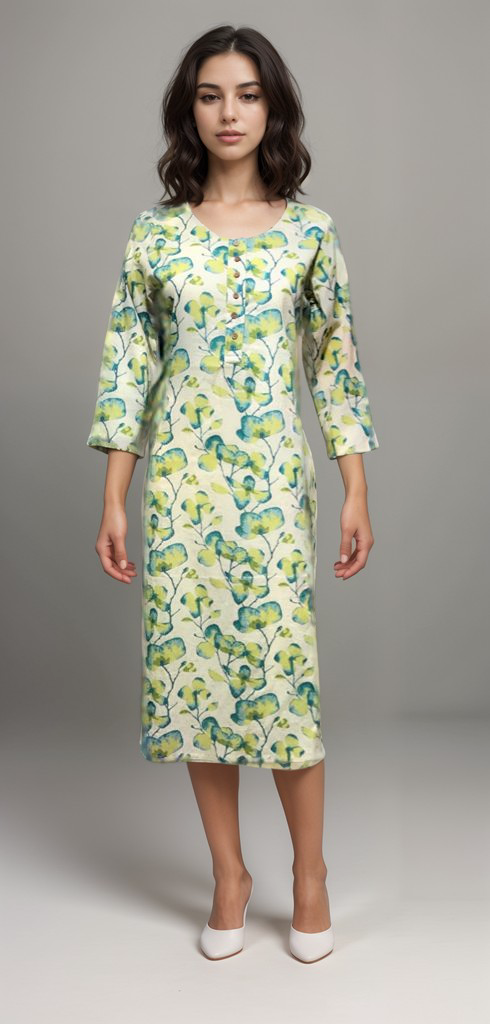 Premium Cotton Floral Printed Women Kurti Best for office & casual wear