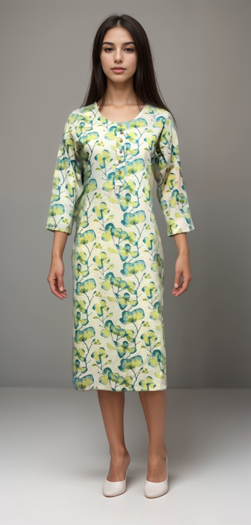 Premium Cotton Floral Printed Women Kurti Best for office & casual wear