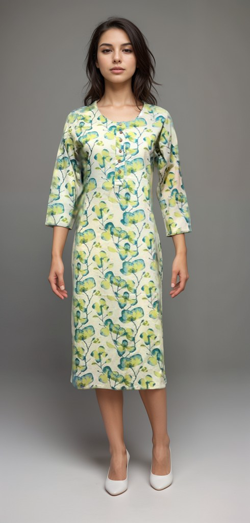 Premium Cotton Floral Printed Women Kurti Best for office & casual wear