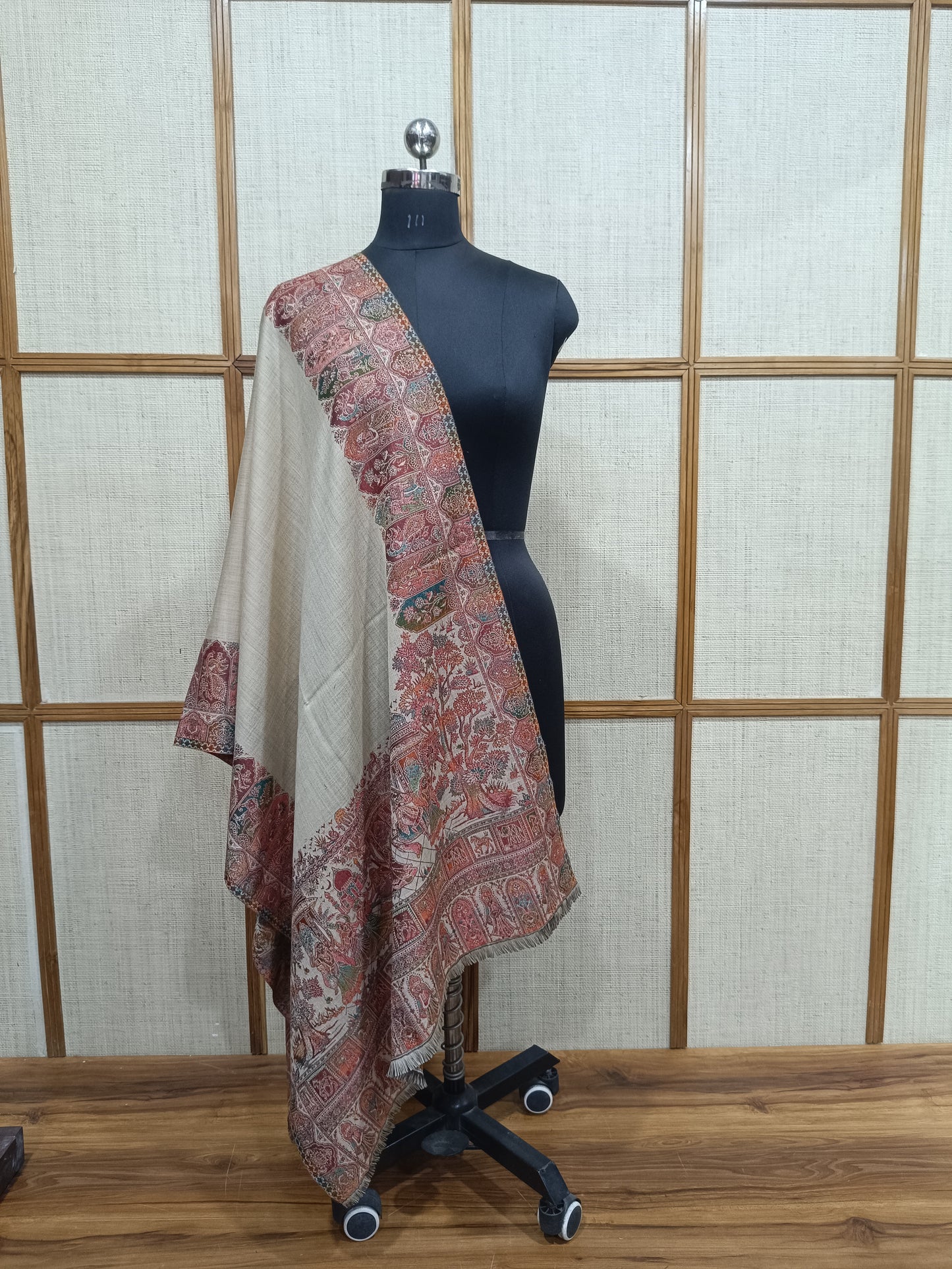 Pashloom Wedding Wool Stole with Indian Heritage Weaving