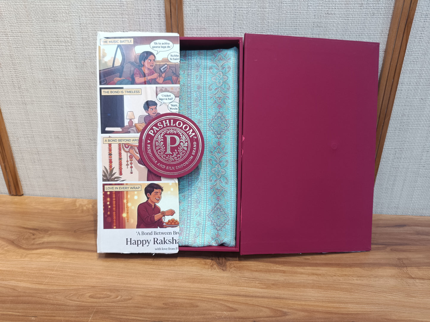 Pashmina Rakhi Gift for Brother | Pashloom Limited Edition Rakshabandhan Gift Box