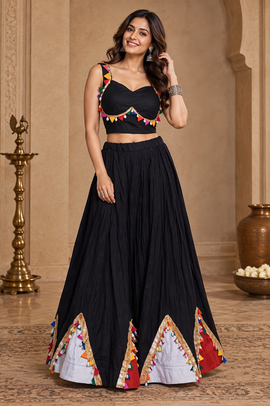 Black chaniya choli with dupatta