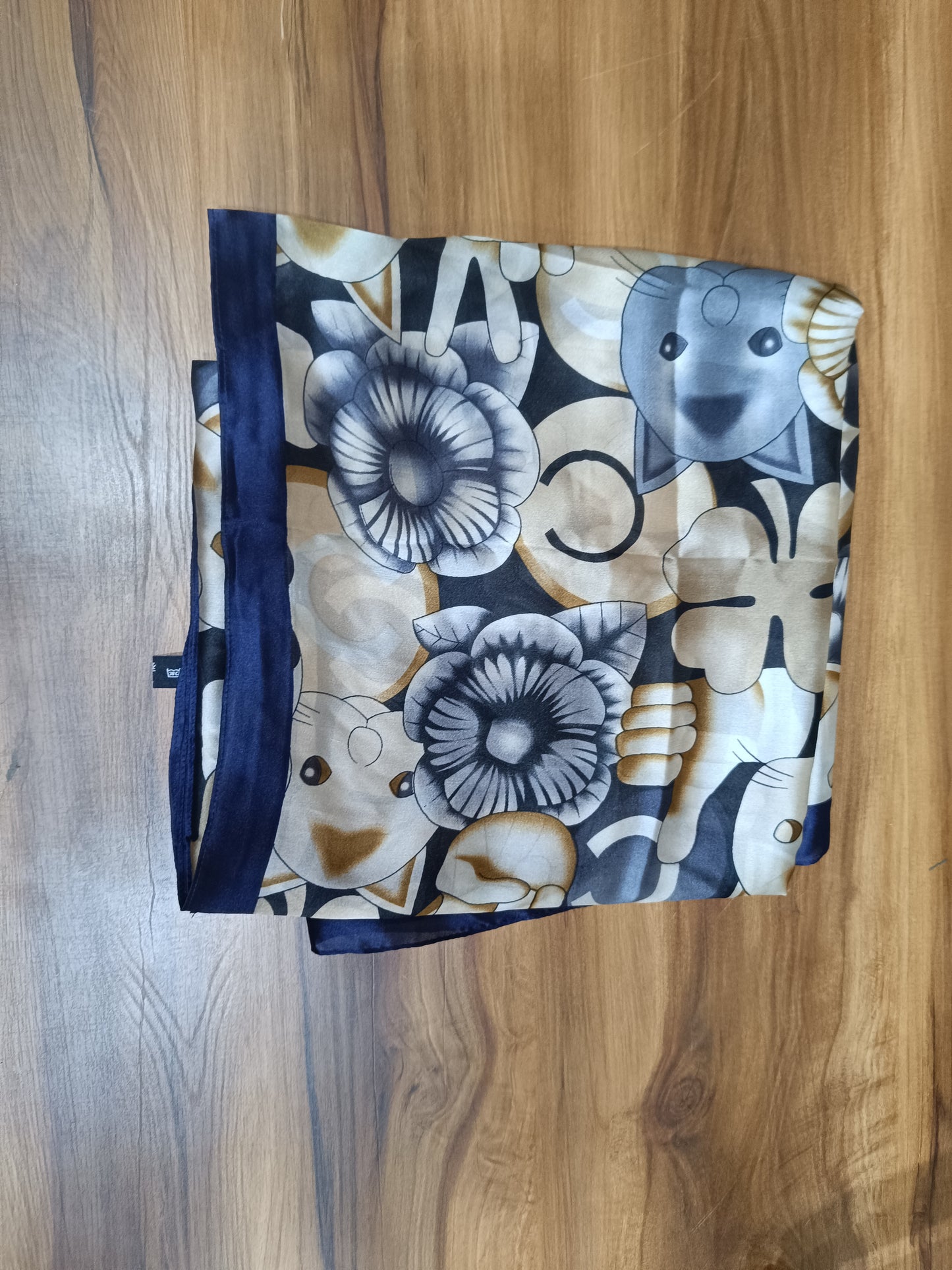 Pashloom black, blue, peach, gold silk scarves for premium gifting, product image 5