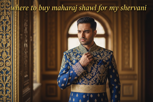 Wedding Next Week? The Last-Minute Sherwani Shawl That Saves Your Groom Look