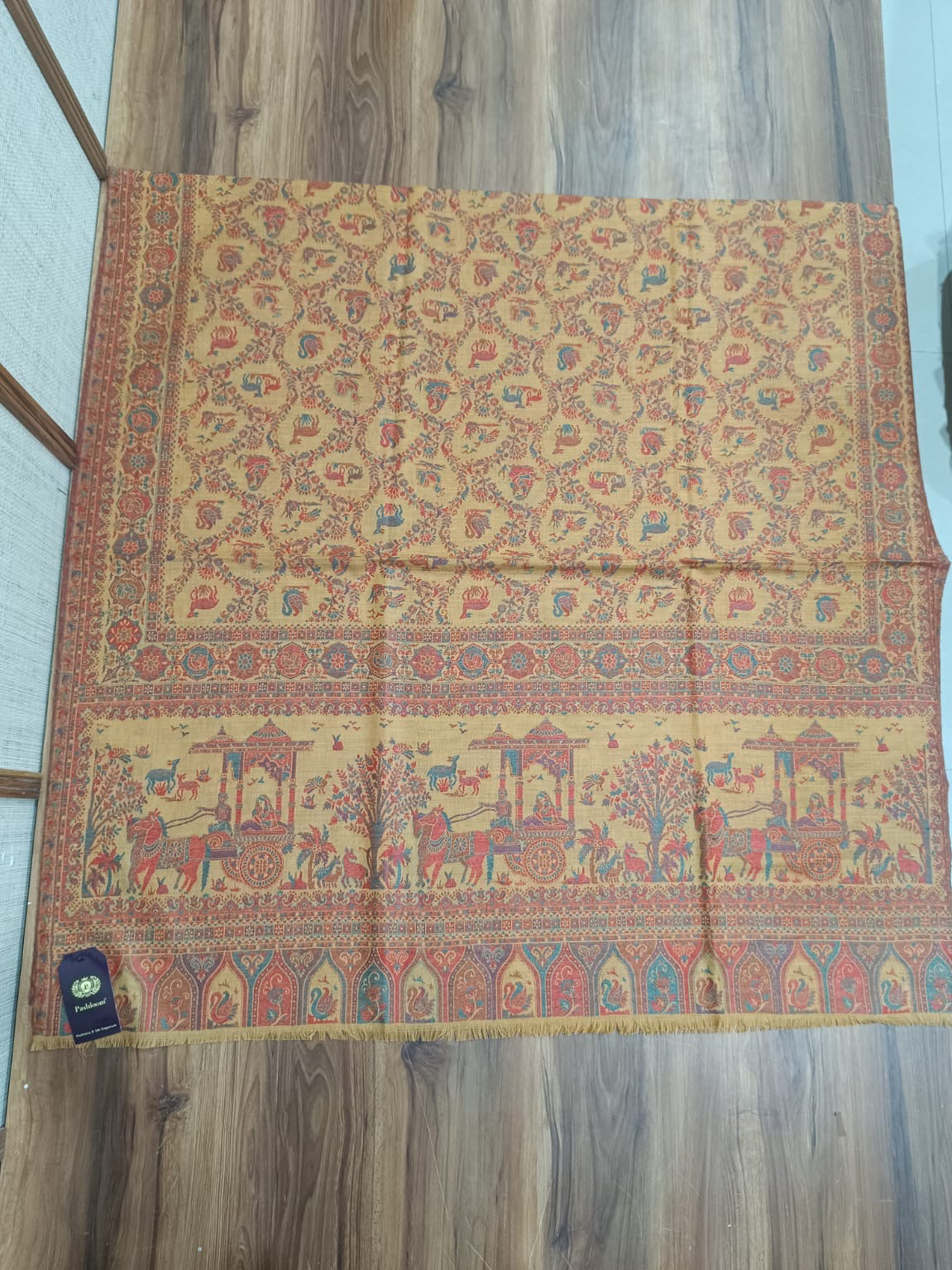 Pashloom multicolor wool couple shawl set for festive gifting, product image 1