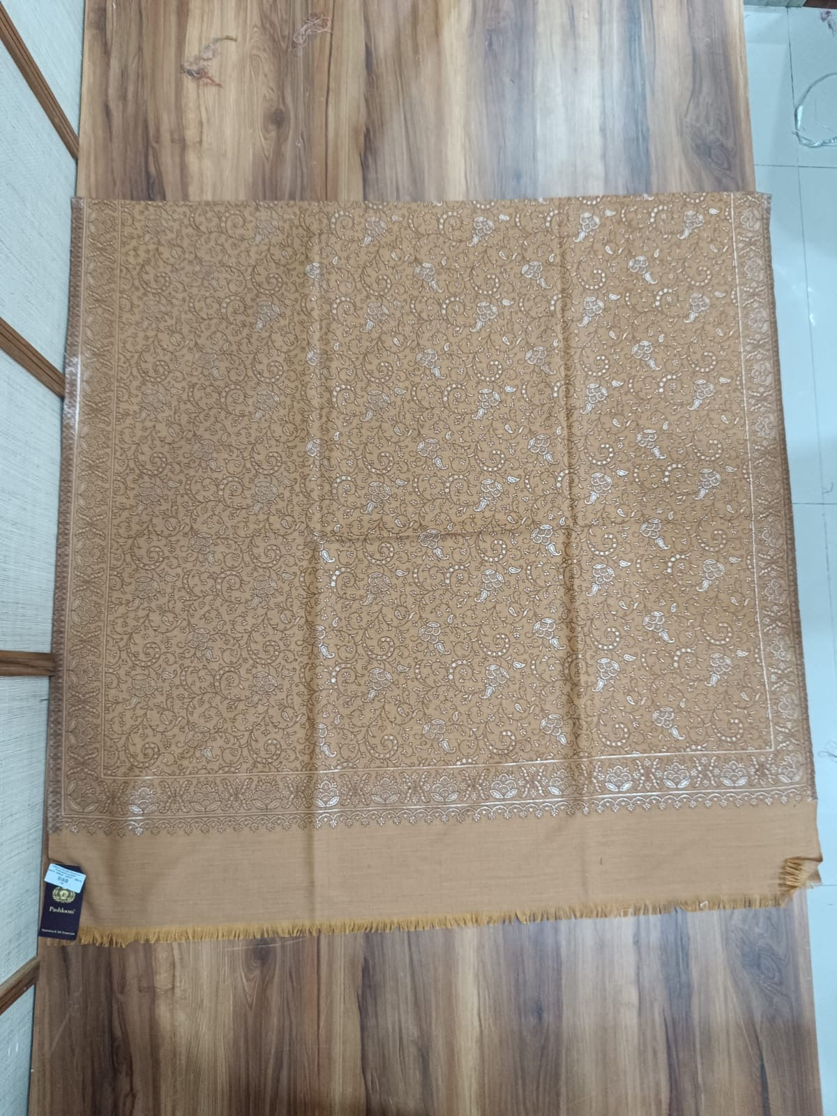 Pashloom mustard, red wool couple shawl set for wedding and festive gifting, product image 6