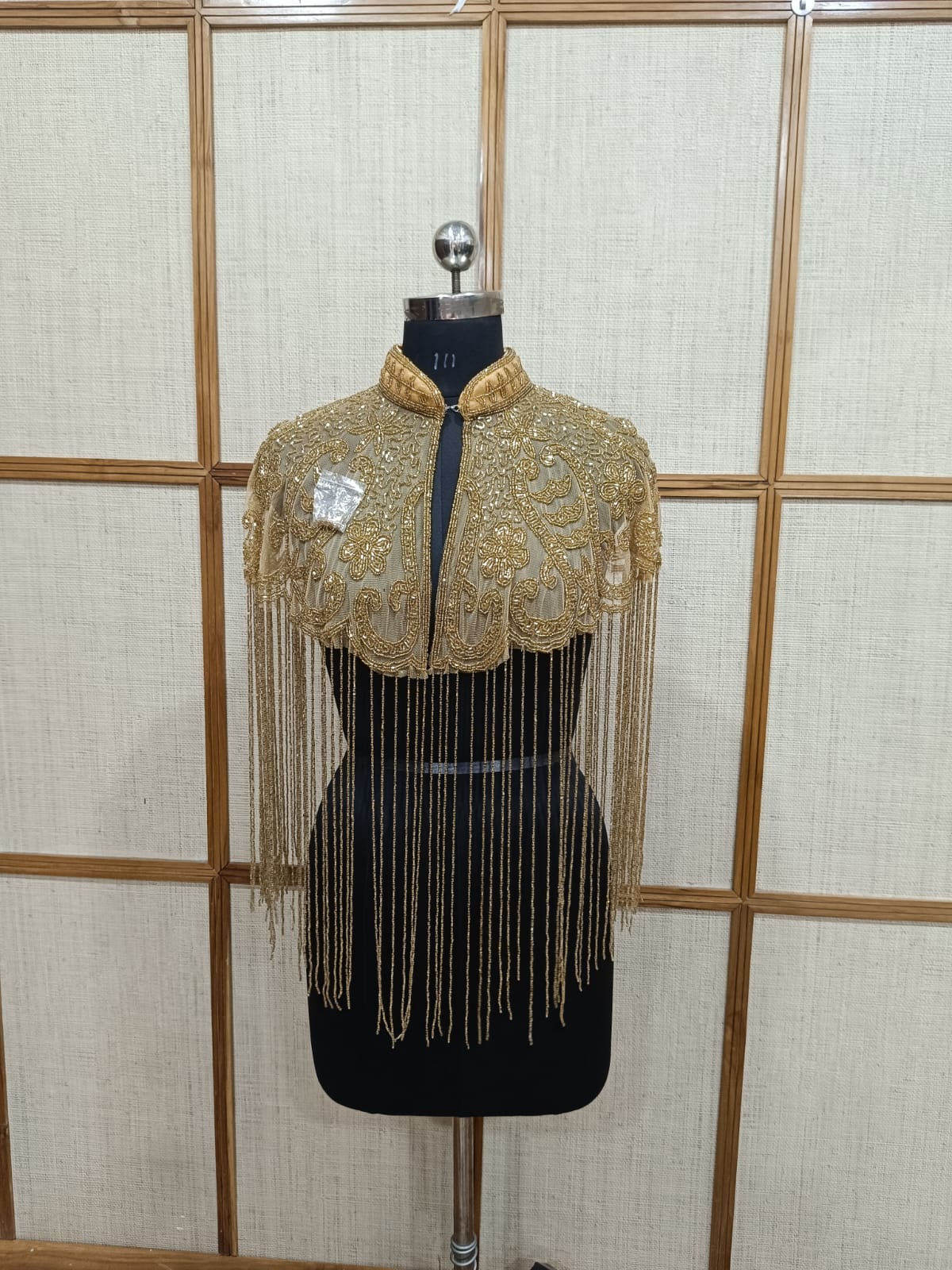 Golden Long Sequins Cape for Women | Designer Party Wear Blouse for Wedding – Pashloom™