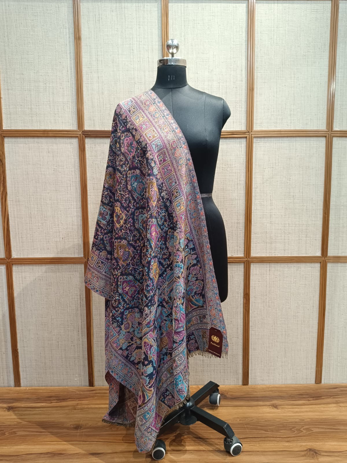 Pashloom multicolor wool stole for wedding gifting, product image 2