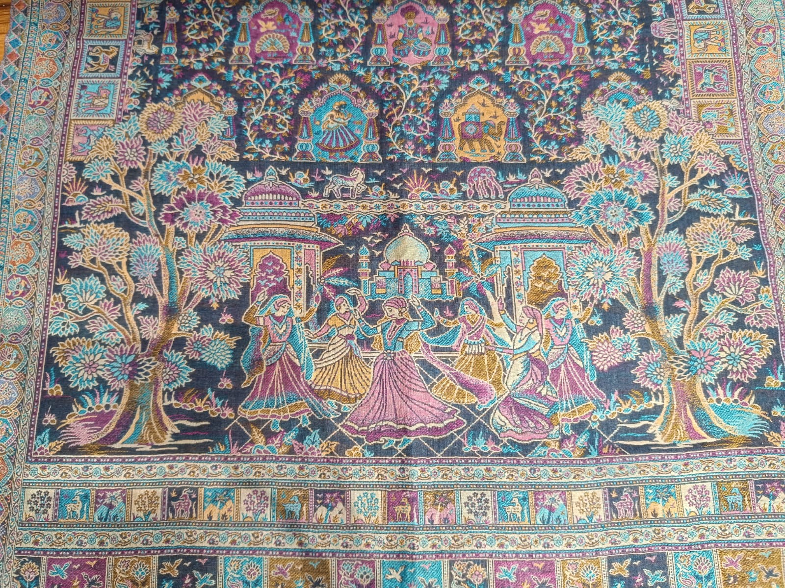 Pashloom multicolor wool stole for wedding gifting, product image 4
