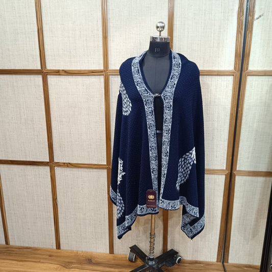 Travel-Ready Knitted Woolen Wrap | Lightweight & Smart 2-in-1 Woolen Shrug - Stole
