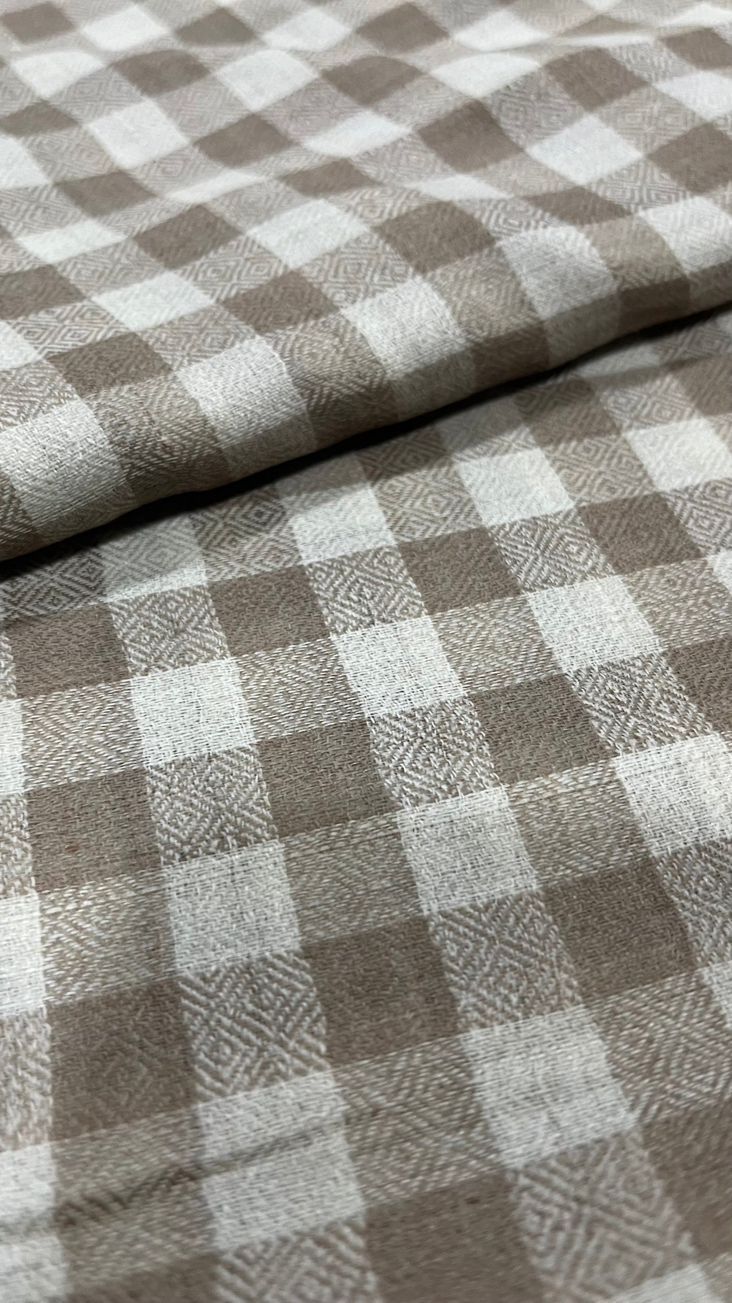 Premium Beige Check Pashmina Shawl for Felicitations | Pashloom™