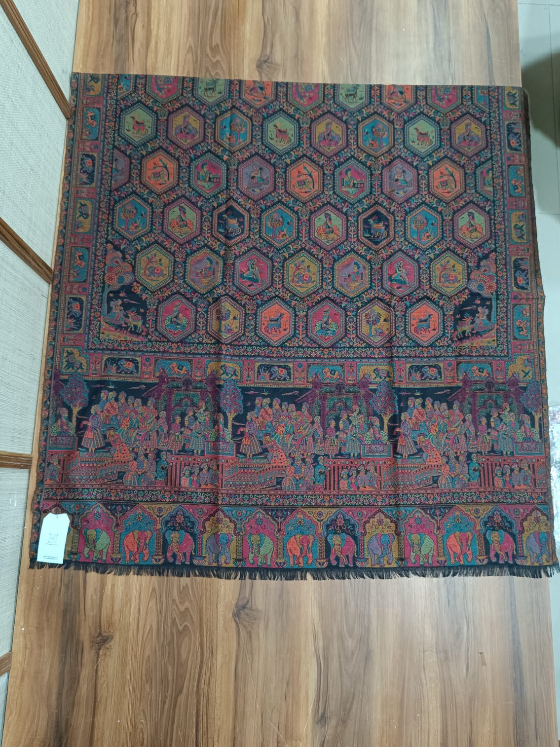 Pashloom multicolor wool shawl for wedding and festive gifting, product image 1