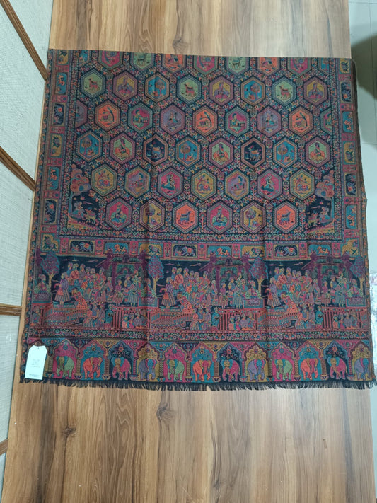 Looking for a Premium Heavy Pashmina Shawl? Kashmiri Kaani Weave with Darbar Design