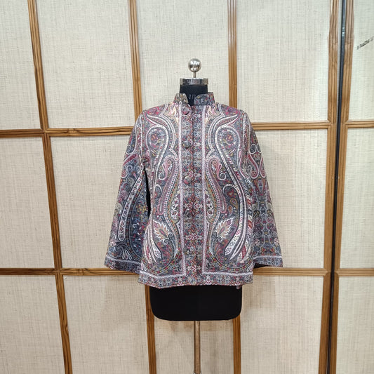 Grey Woolen Cape for Women | Chic Waist-Length Winter Fashion Cape