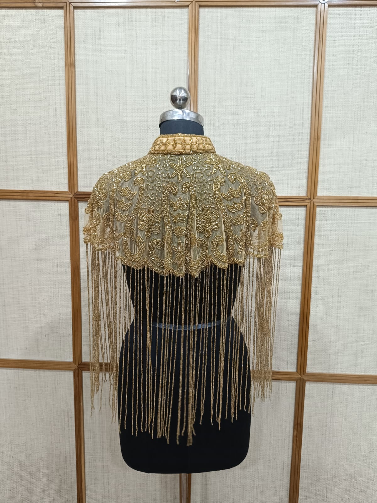 Golden Long Sequins Cape for Women | Designer Party Wear Blouse for Wedding – Pashloom™