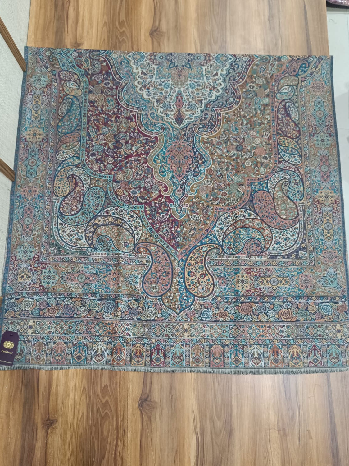Pashloom multicolor wool shawl for wedding and festive gifting, product image 1