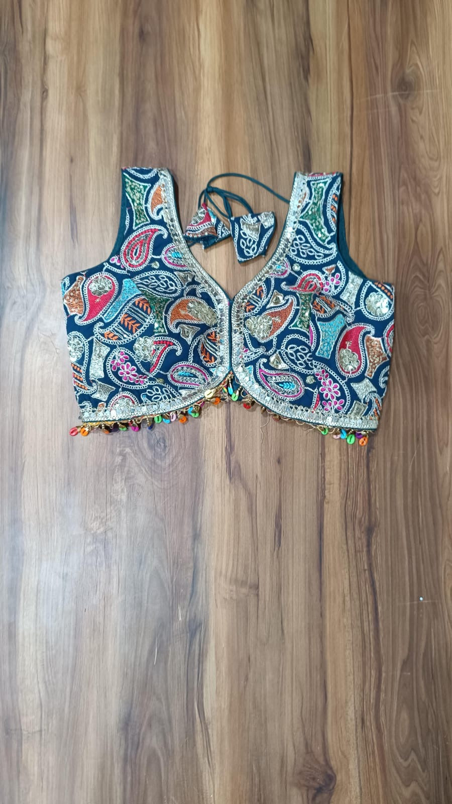 Pashloom blue, red chanderi kurtis for wedding and festive gifting, product image 3