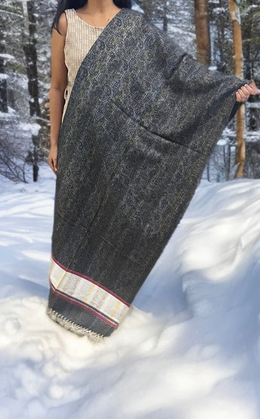 Grey Color Warm & Stylish Woolen Stoles for Women