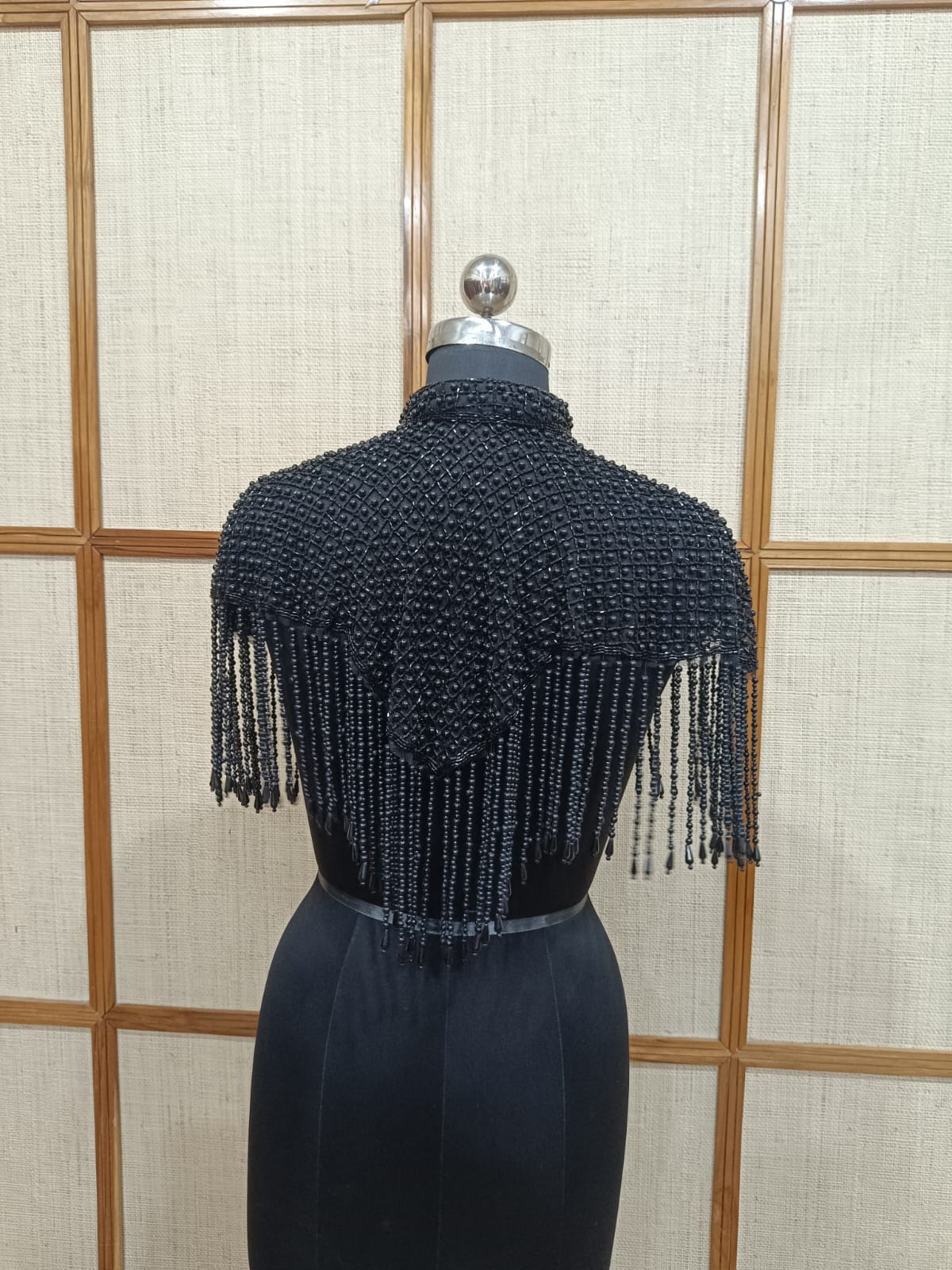 Black Short Pearl Cape for Women | Luxury beads blouse for Wedding, Party & Evening Wear – Pashloom™