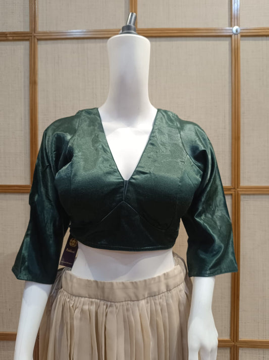 Pashloom orange, mustard, golden, sea green jalembu satin blouse for wedding gifting, product image 1