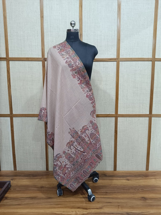Pashloom white, reddish pink, hot pink, fuchsia pink wool stole for wedding gifting, product image 1