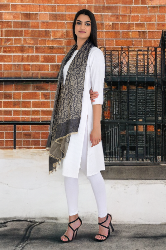 Beyond Fashion Versatile Grey Color Shawl for Women
