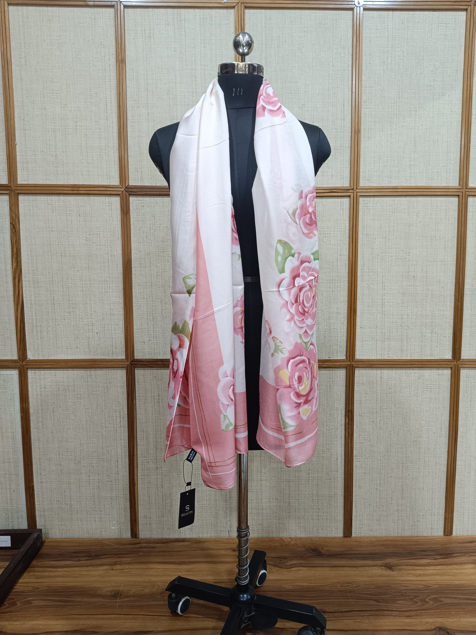 Pashloom baby pink, white, orange, mid sea blue silk scarves for premium gifting, product image 4