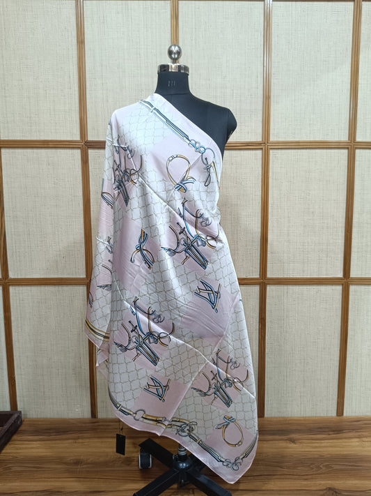 Pashloom black, white silk scarves for festive gifting, product image 1