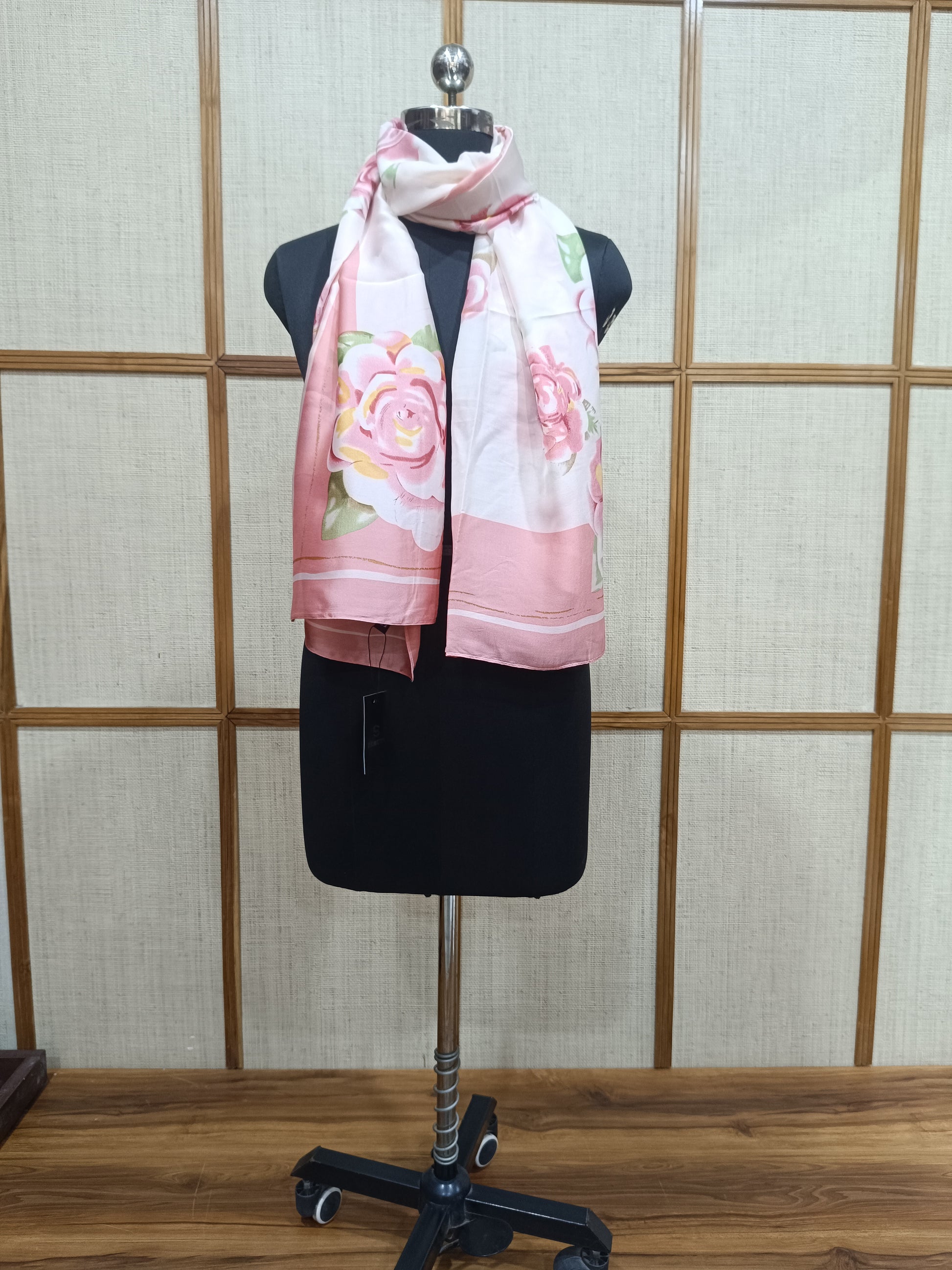 Pashloom baby pink, white, orange, mid sea blue silk scarves for premium gifting, product image 3