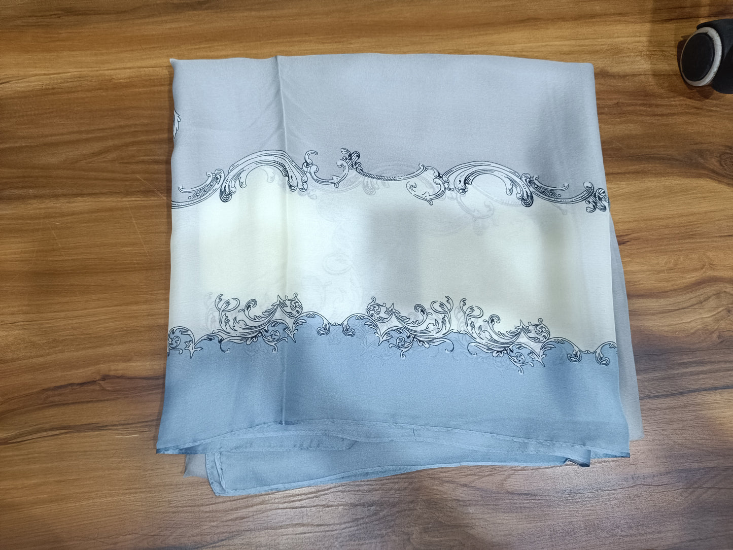 Pashloom silver, gray, blue, gold silk scarves for premium gifting, product image 5