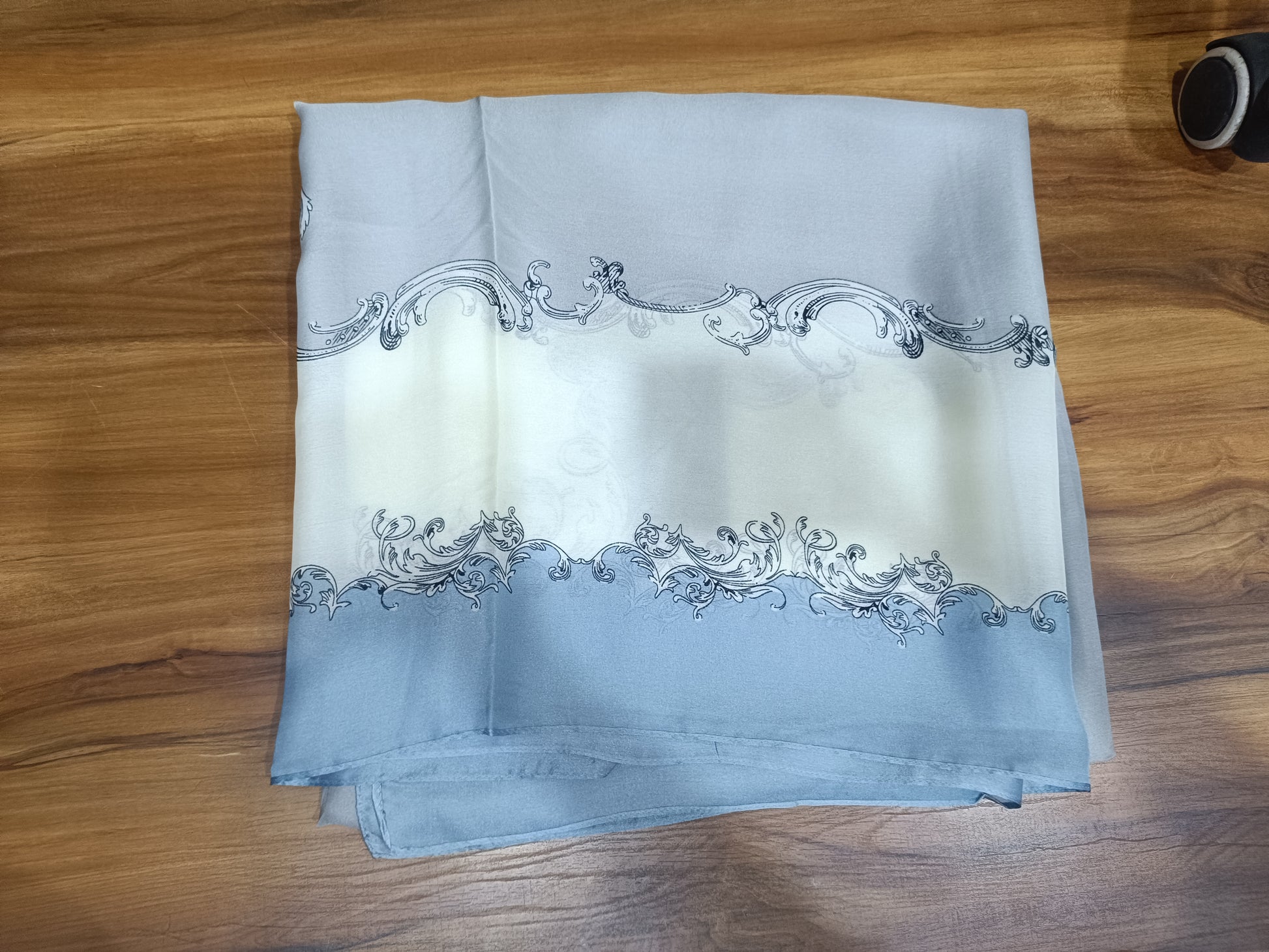 Pashloom silver, gray, blue, gold silk scarves for premium gifting, product image 5