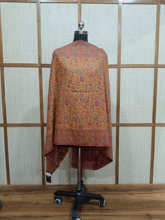 Pashloom mustard wool stole for wedding gifting, product image 1