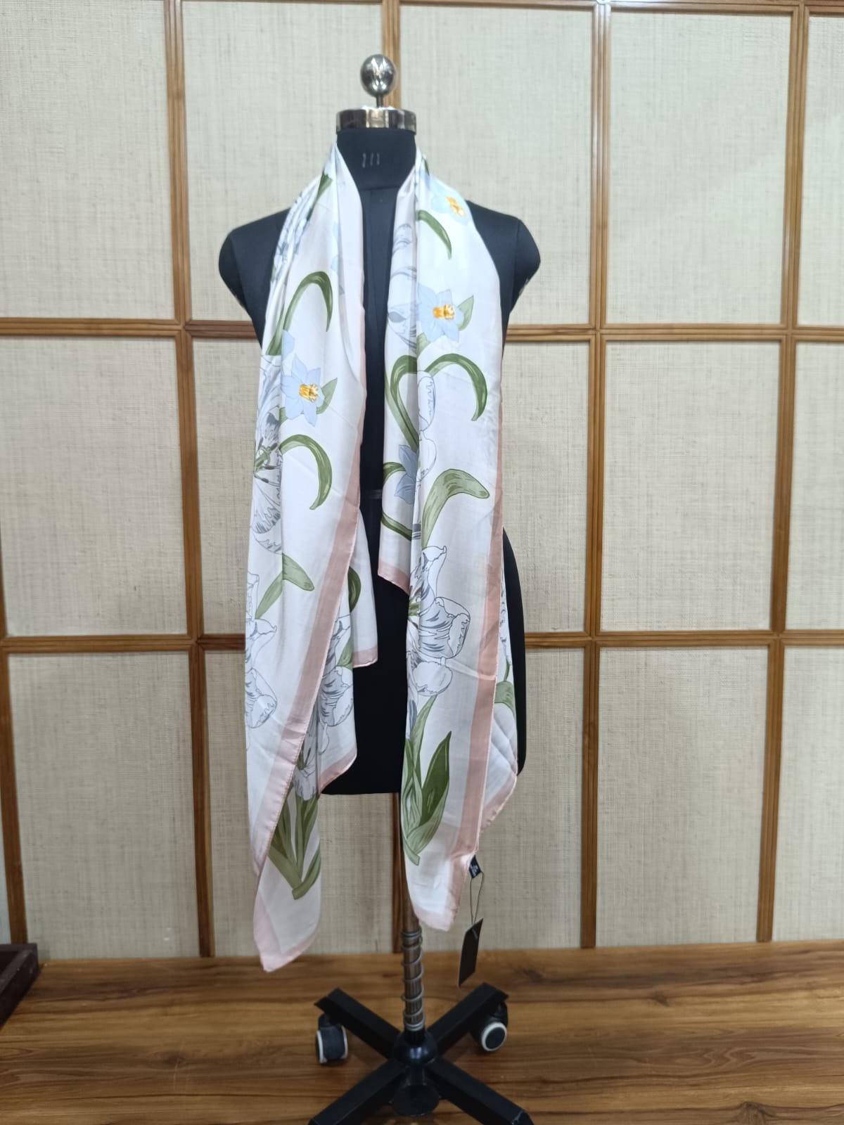 Pashloom baby pink, white, orange, blue silk scarves for premium gifting, product image 4
