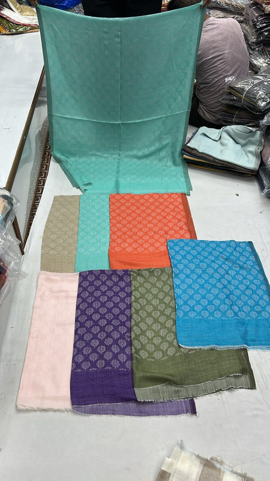 Pashloom™ All over woven butta pattern fine wool unisex stole