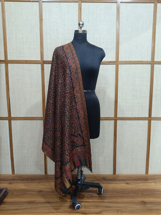 Pashloom multicolor, black, mustard wool couple stole set for wedding gifting, product image 1