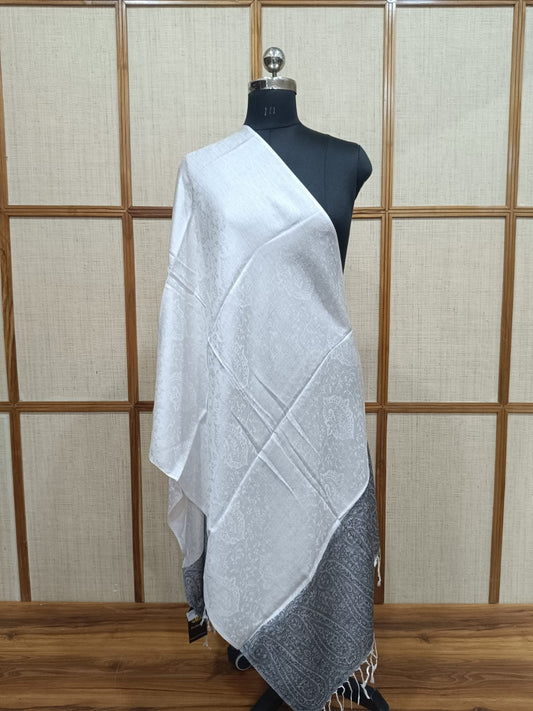 Modal Wool Self-Design Reversible Stole| Pashloom™