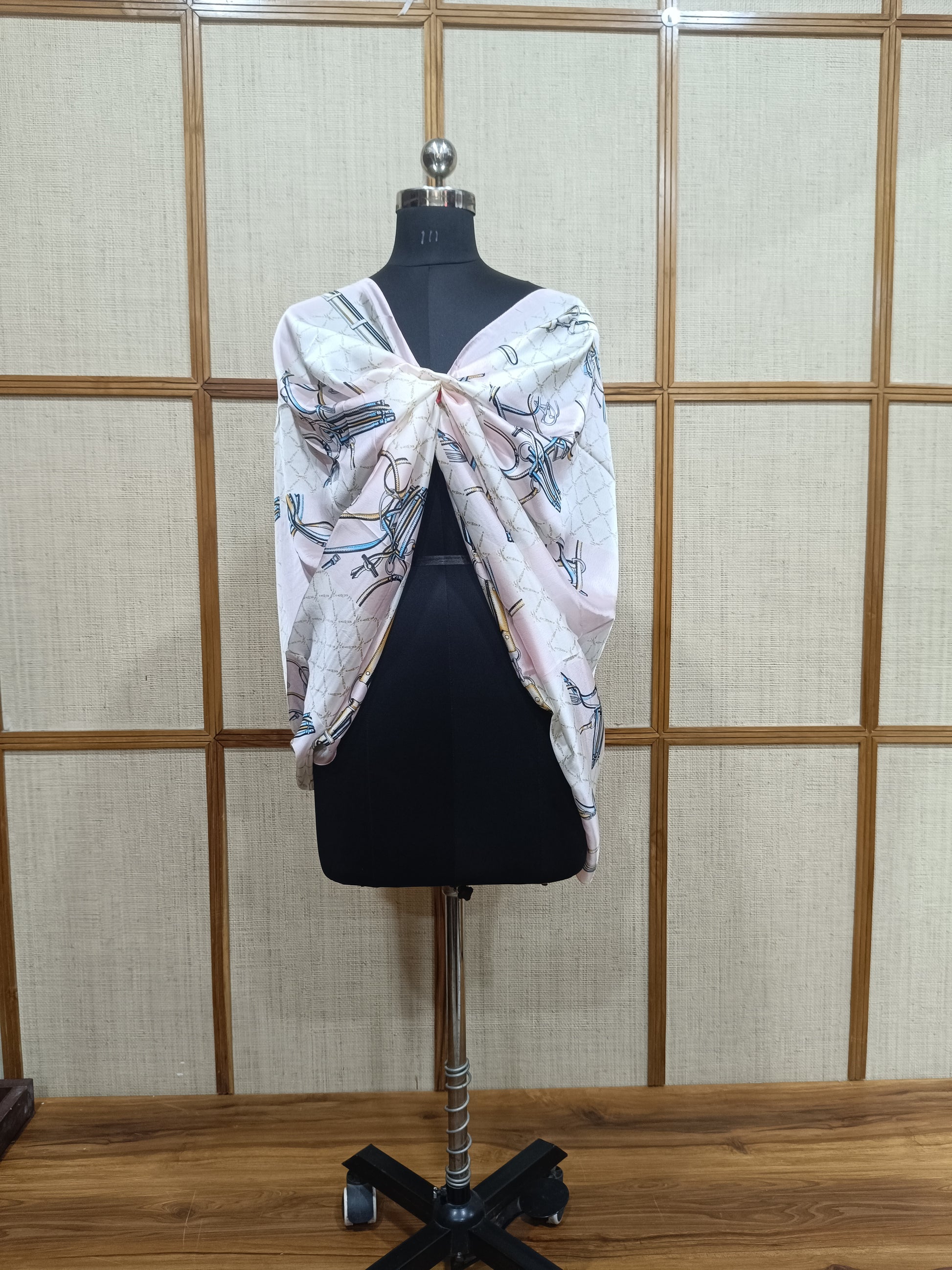 Pashloom black, white silk scarves for festive gifting, product image 2
