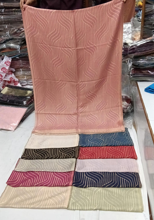 Modern Abstract Gold Zari Moonlight Stole for Men & Women | Pashloom