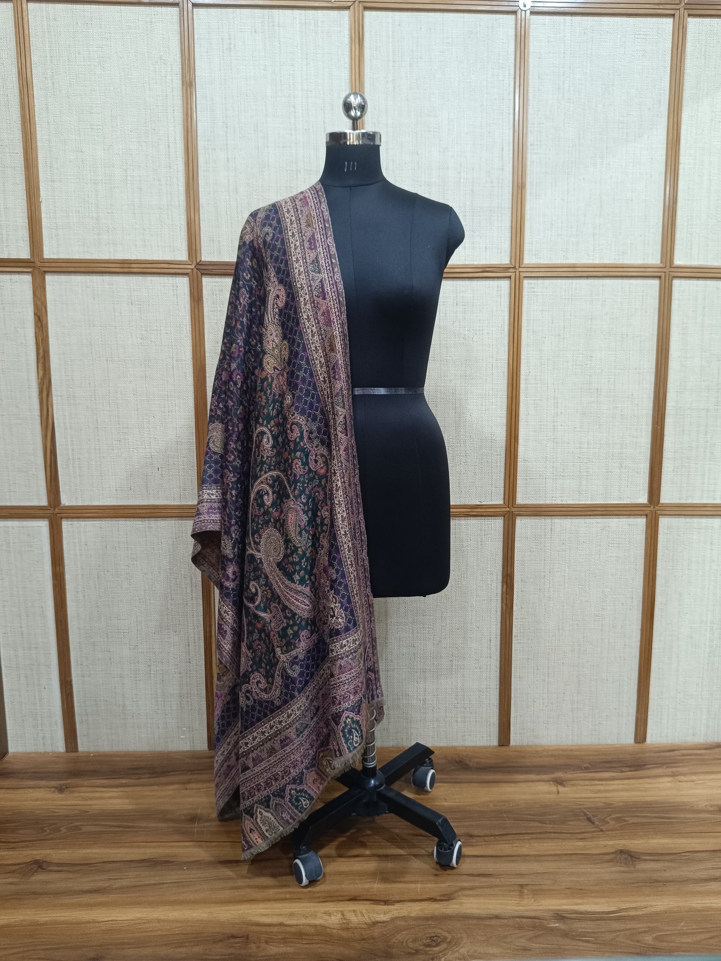 Pashloom multicolor, grey, white, beige 1 wool couple stole set for wedding gifting, product image 4
