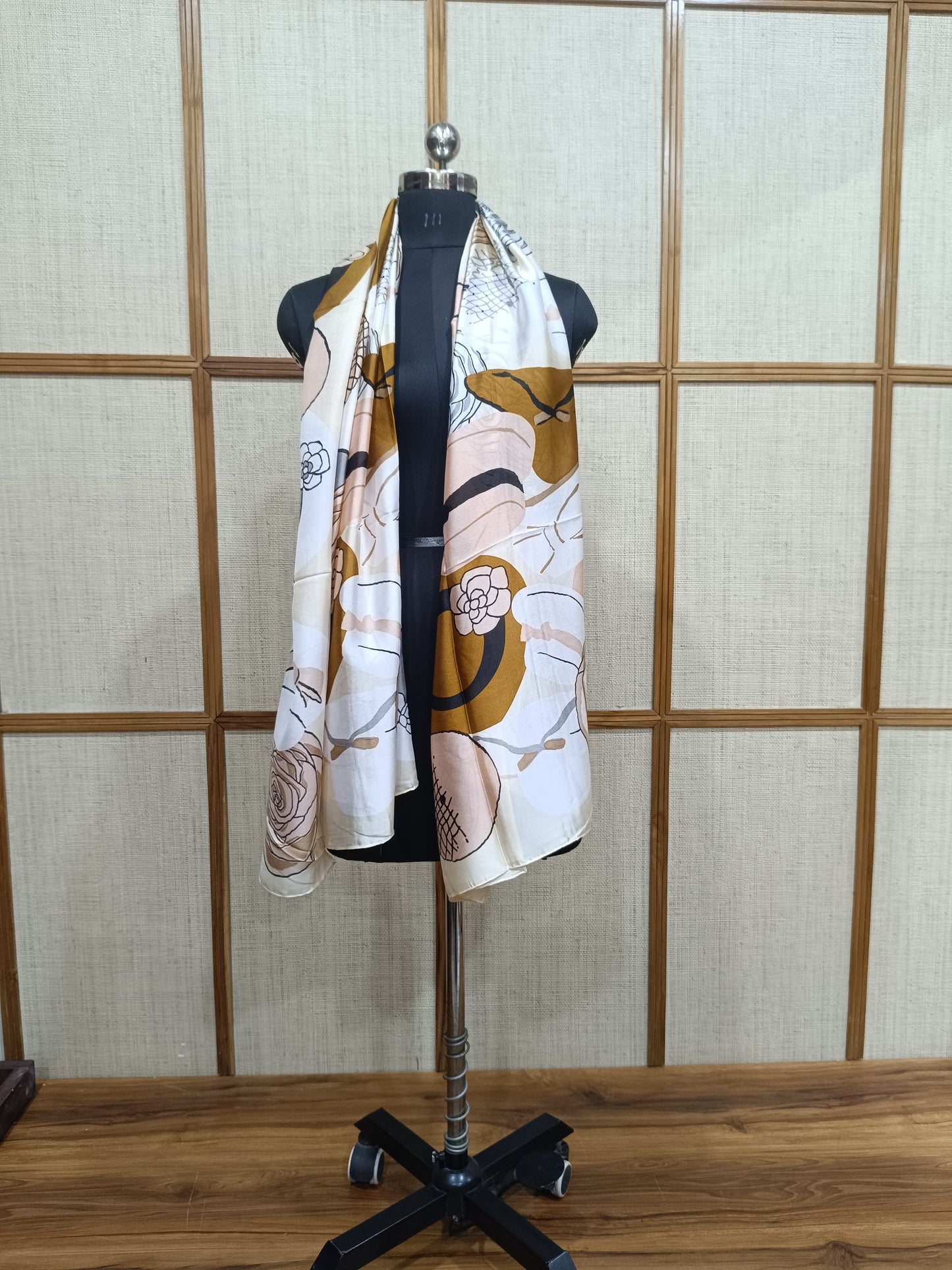 Designer Pattern Silk Scarf for Women