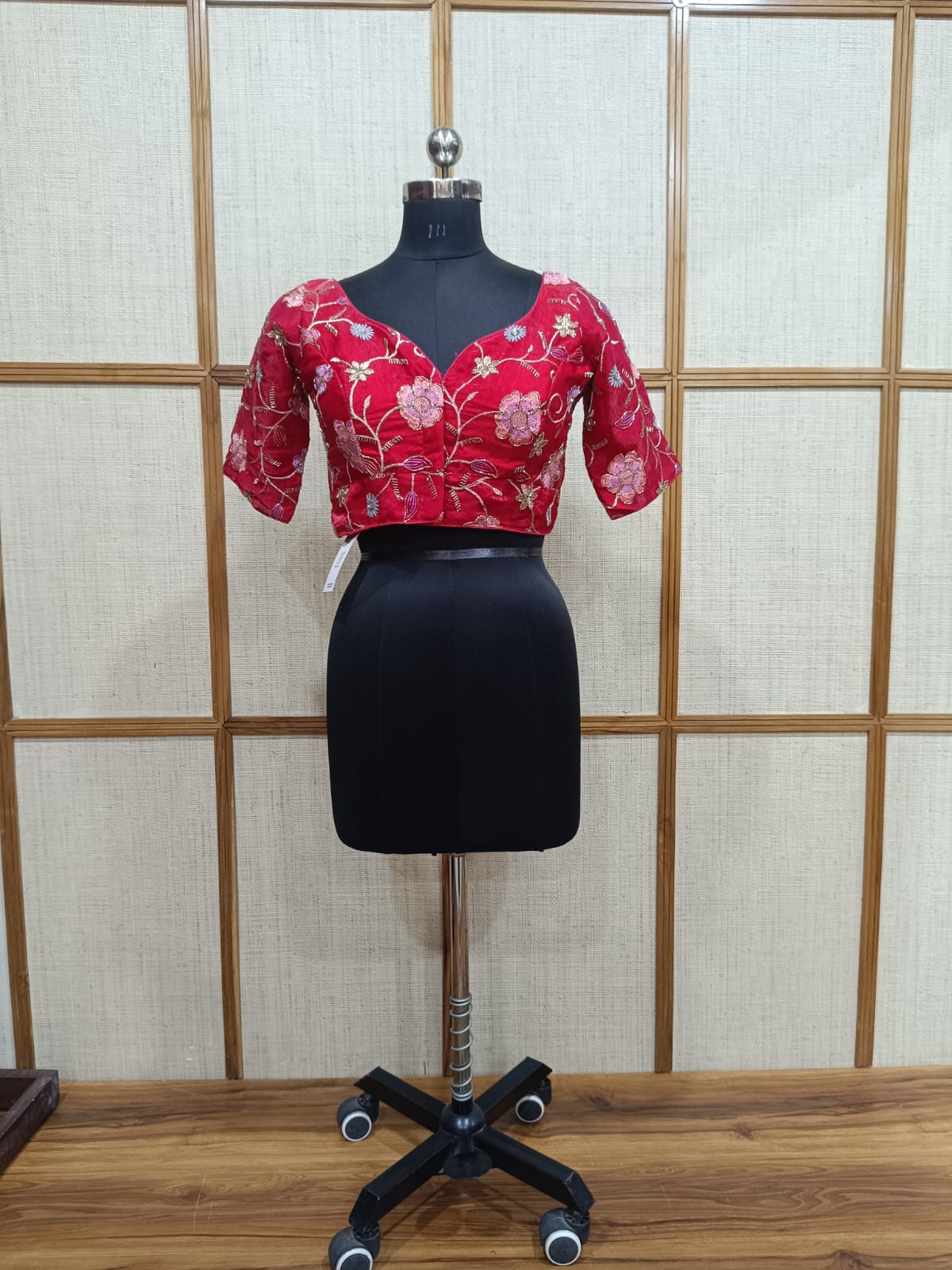 Pashloom pink satin blouse for wedding and festive gifting, product image 1