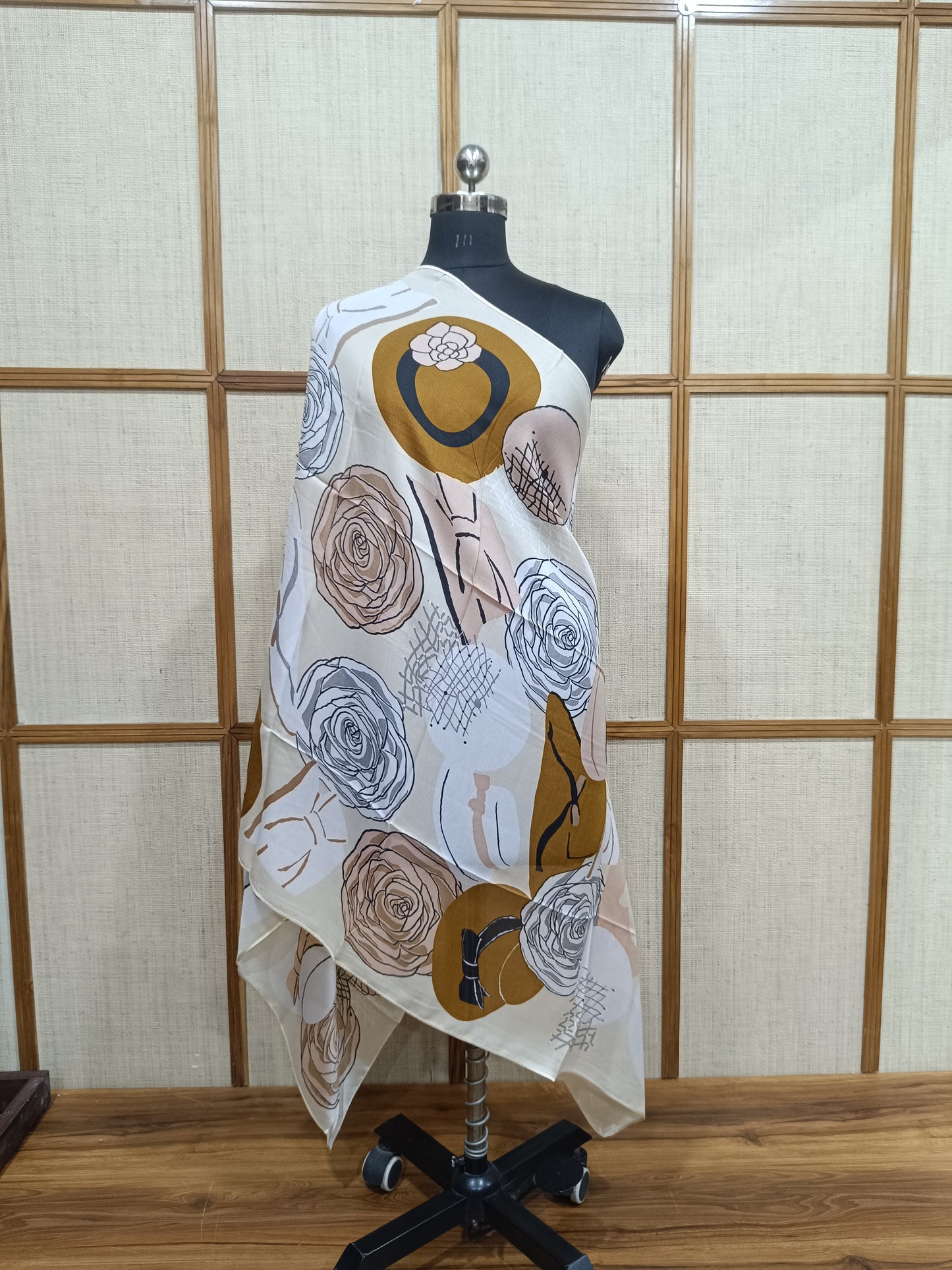 Designer Pattern Silk Scarf for Women