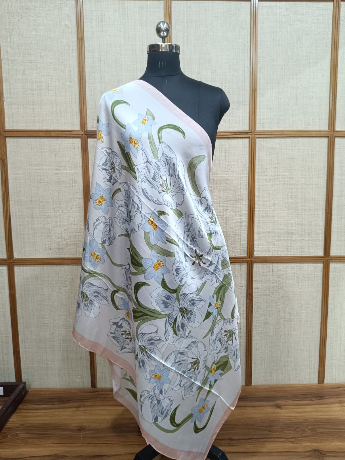 Pashloom baby pink, white, orange, blue silk scarves for premium gifting, product image 2