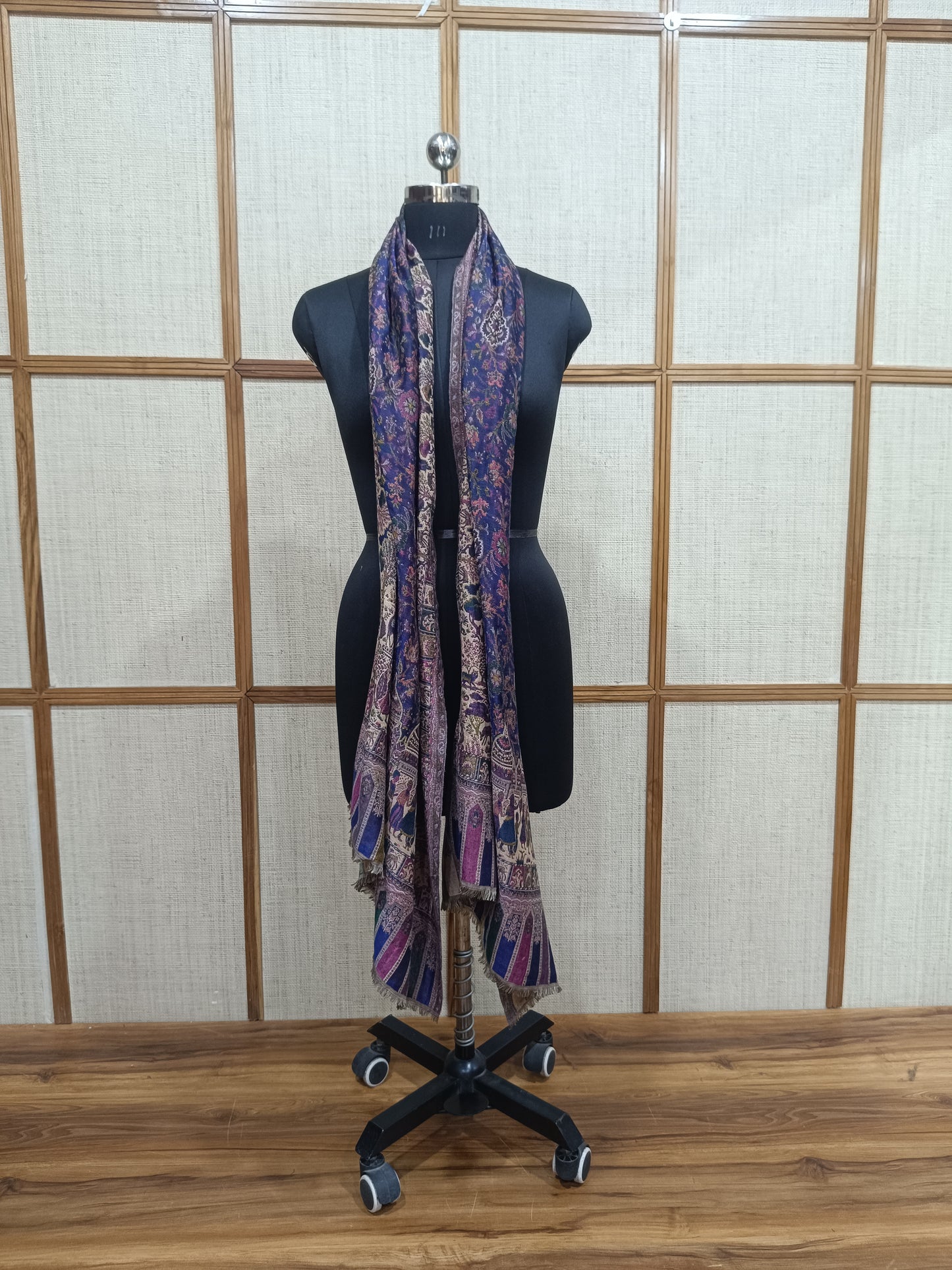 Pashloom multicolor, grey, white, beige 1 wool stole for wedding gifting, product image 4